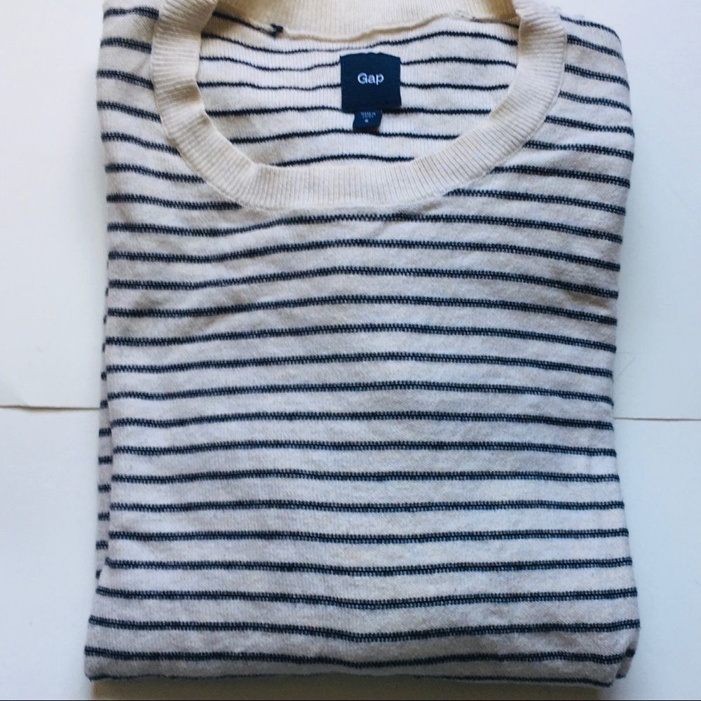 Gap lightweight summer “ticking”sweater.